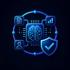 Icono de IA aplicada y verificada