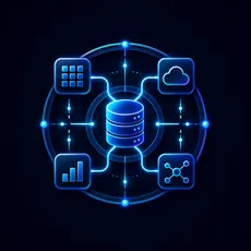 Icono de integración y datos
